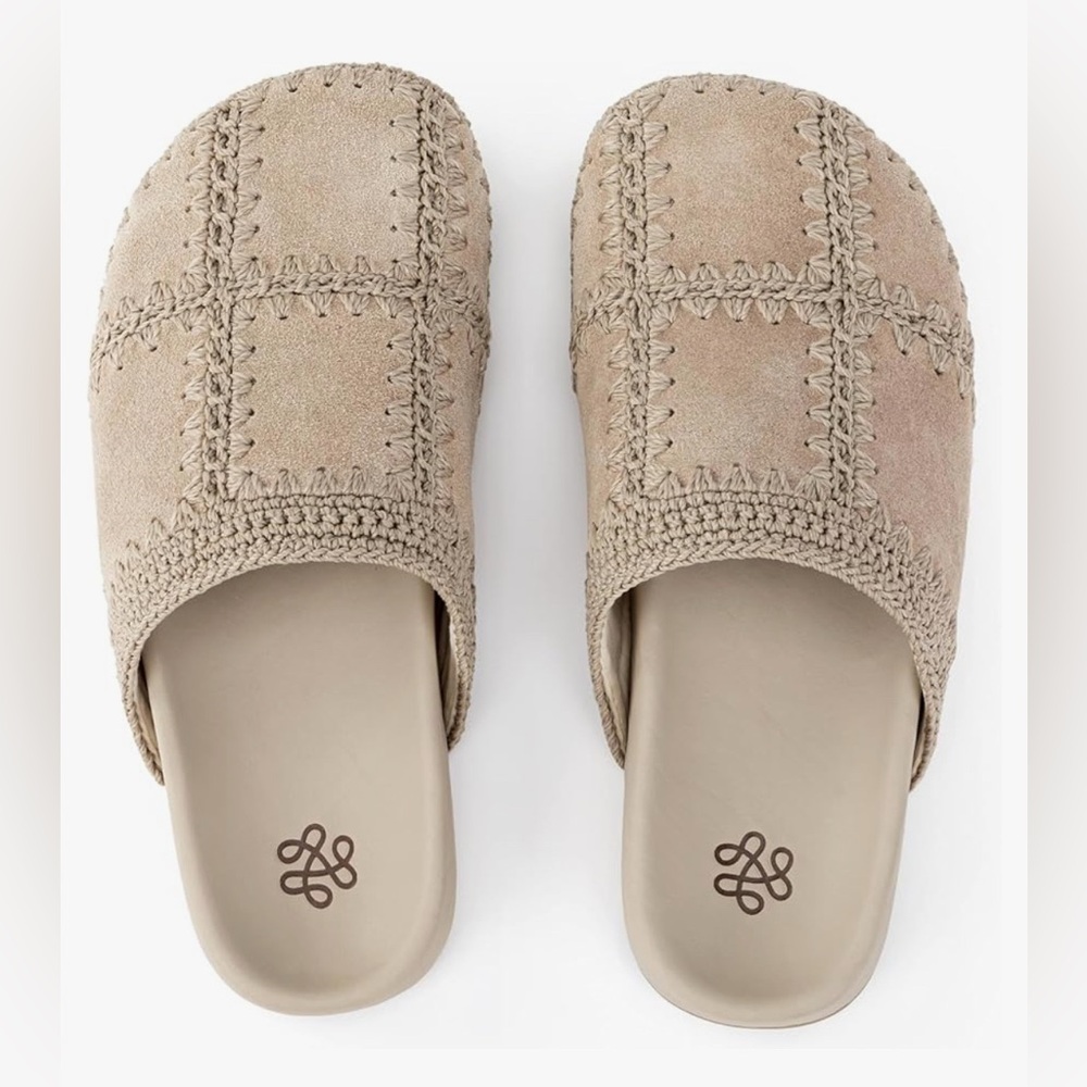 the sak Bolinas clog leather suede and crochet new size 7